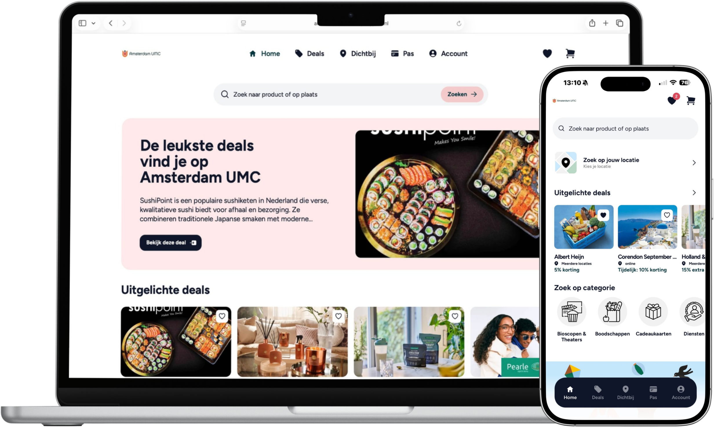 Het CompanyPass-platform op laptop en telefoon